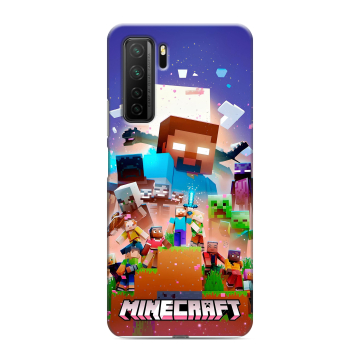 Силиконовый чехол на Huawei Honor 30S с принтом Майнкрафт Minecraft