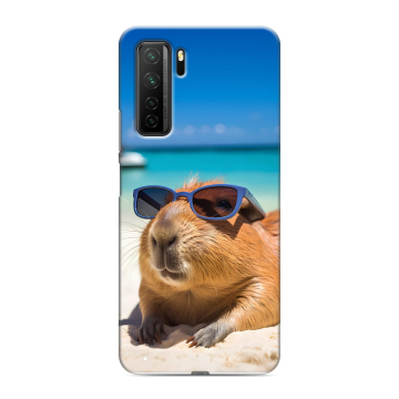 Силиконовый чехол на Huawei Honor 30S с принтом Капибара