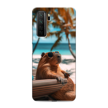 Силиконовый чехол на Huawei Honor 30S с принтом Капибара