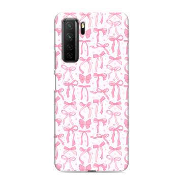 Силиконовый чехол на Huawei Honor 30S с принтом Розовые бантики
