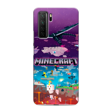 Силиконовый чехол на Huawei Honor 30S с принтом Майнкрафт Minecraft