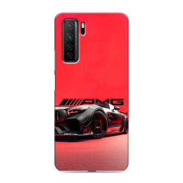 Силиконовый чехол на Huawei Honor 30S с принтом Мерседес Mercedes AMG