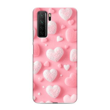 Силиконовый чехол на Huawei Honor 30S с принтом Сердечки Силиконовый чехол на Huawei Honor 30S с принтом Сердечки