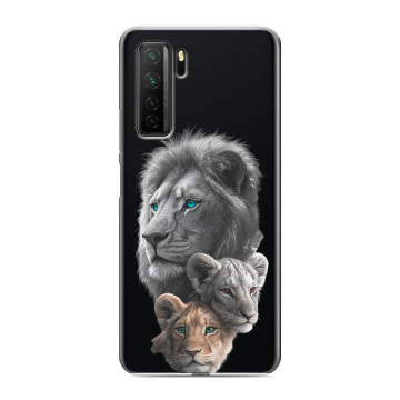 Силиконовый чехол на Huawei Honor 30S с принтом Львы Силиконовый чехол на Huawei Honor 30S с принтом Львы