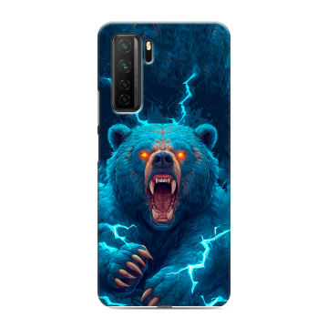 Силиконовый чехол на Huawei Honor 30S с принтом Медведь Силиконовый чехол на Huawei Honor 30S с принтом Медведь
