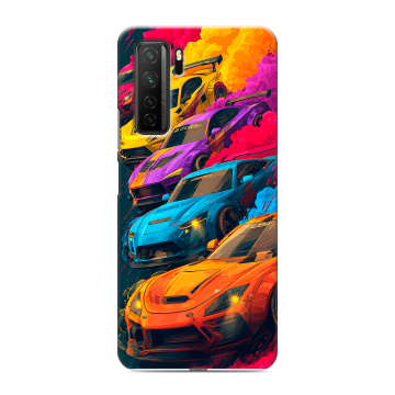 Силиконовый чехол на Huawei Honor 30S с принтом Тачки