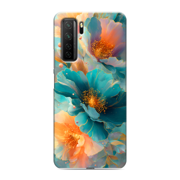 Силиконовый чехол на Huawei Honor 30S с принтом Цветы