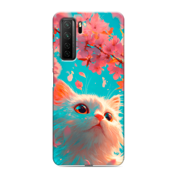 Силиконовый чехол на Huawei Honor 30S с принтом Красивый кот