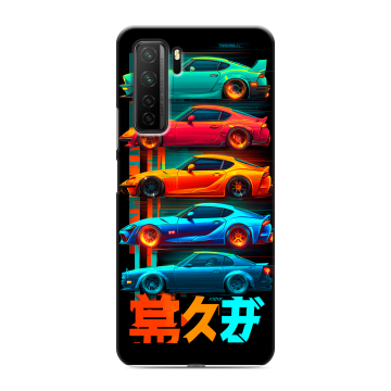 Силиконовый чехол на Huawei Honor 30S с принтом машины тачки