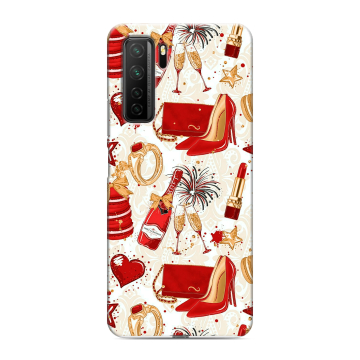 Силиконовый чехол на Huawei Honor 30S с принтом Новый год