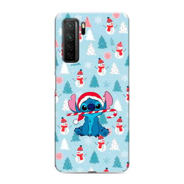 Силиконовый чехол на Huawei Honor 30S с принтом Стич Новый год