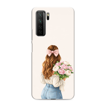 Силиконовый чехол на Huawei Honor 30S с принтом женский