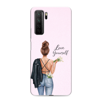 Силиконовый чехол на Huawei Honor 30S с принтом женский