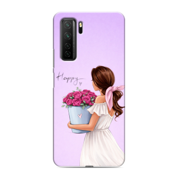 Силиконовый чехол на Huawei Honor 30S с принтом женский