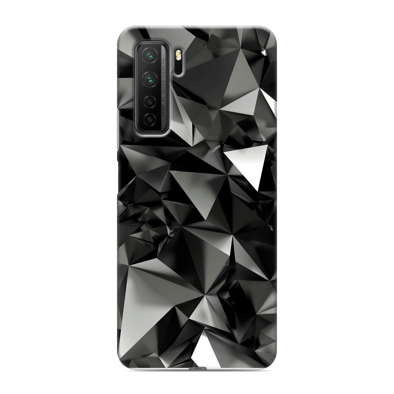 Силиконовый чехол на Huawei Honor 30S с принтом Черные кристаллы Силиконовый чехол на Huawei Honor 30S с принтом Черные кристаллы