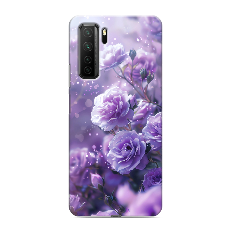 Силиконовый противоударный чехол на Huawei Honor 30S с принтом Розы цветы Силиконовый противоударный чехол на Huawei Honor 30S с принтом Розы цветы