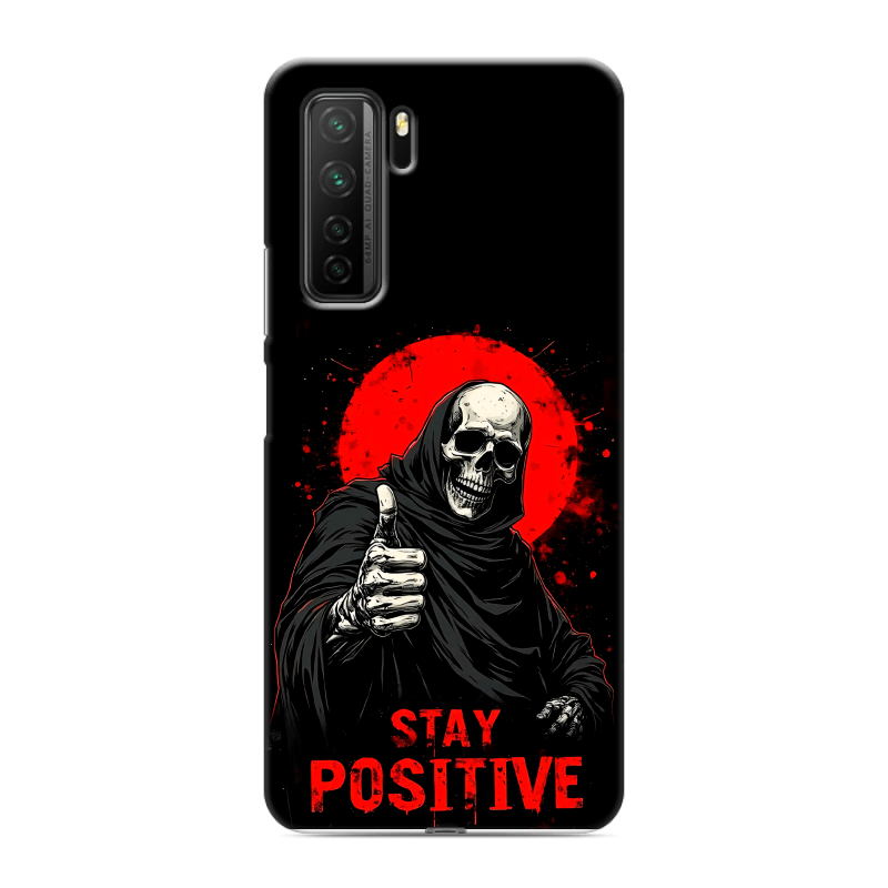 Силиконовый противоударный чехол на Huawei Honor 30S с принтом смешной скелет Силиконовый противоударный чехол на Huawei Honor 30S с принтом смешной скелет