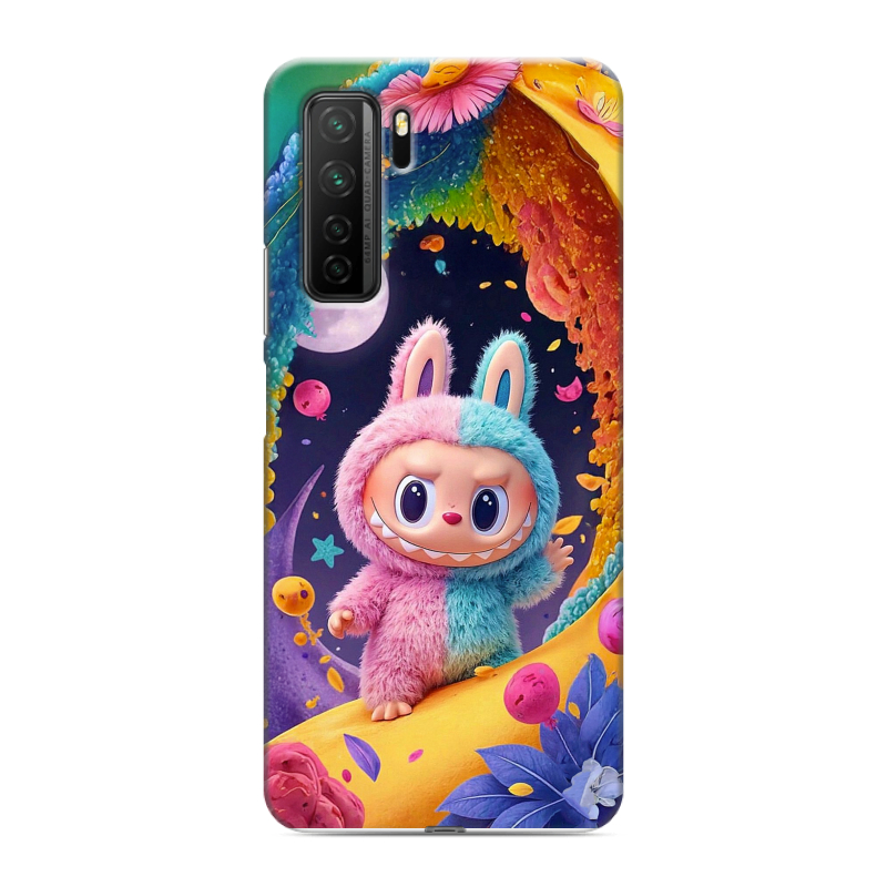 Силиконовый противоударный чехол на Huawei Honor 30S с принтом Labubu Лабубу Силиконовый противоударный чехол на Huawei Honor 30S с принтом Labubu Лабубу