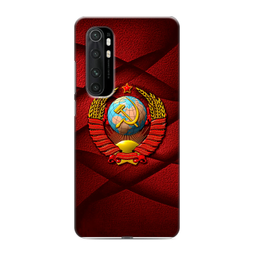 Силиконовый чехол на Xiaomi Mi Note 10 Lite с принтом Герб СССР Силиконовый чехол на Xiaomi Mi Note 10 Lite с принтом Герб СССР
