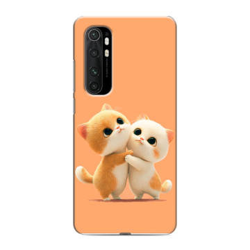 Силиконовый чехол на Xiaomi Mi Note 10 Lite с принтом Милые котики