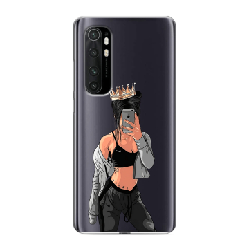 Силиконовый чехол на Xiaomi Mi Note 10 Lite с принтом Женские принты