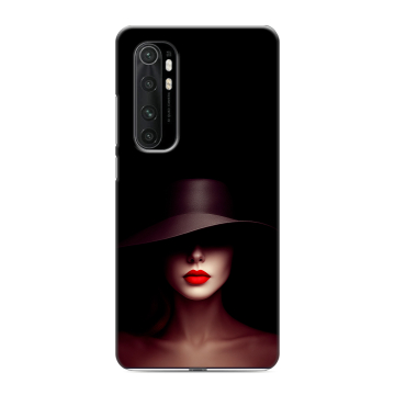 Силиконовый чехол на Xiaomi Mi Note 10 Lite с принтом Девушка в шляпе Силиконовый чехол на Xiaomi Mi Note 10 Lite с принтом Девушка в шляпе