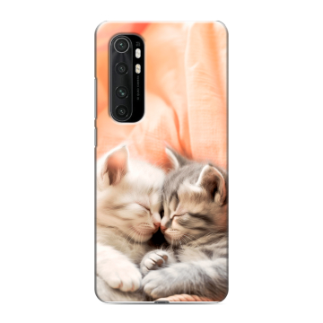 Силиконовый чехол на Xiaomi Mi Note 10 Lite с принтом Котята
