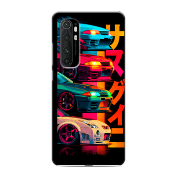 Силиконовый чехол на Xiaomi Mi Note 10 Lite с принтом Гоночные машины