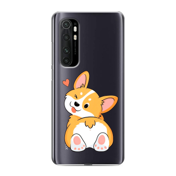 Силиконовый чехол на Xiaomi Mi Note 10 Lite с принтом Корги Силиконовый чехол на Xiaomi Mi Note 10 Lite с принтом Корги