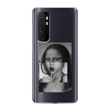 Силиконовый чехол на Xiaomi Mi Note 10 Lite с принтом Мона Лиза Силиконовый чехол на Xiaomi Mi Note 10 Lite с принтом Мона Лиза