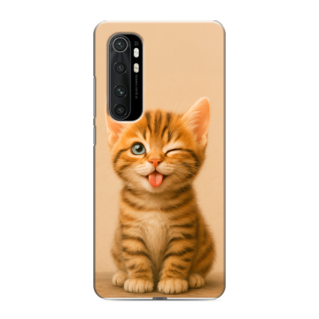Силиконовый чехол на Xiaomi Mi Note 10 Lite с принтом котенок Силиконовый чехол на Xiaomi Mi Note 10 Lite с принтом котенок