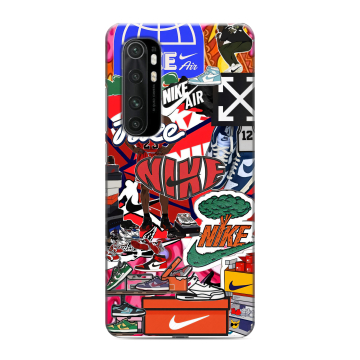 Силиконовый чехол на Xiaomi Mi Note 10 Lite с принтом Найк Nike яркий Силиконовый чехол на Xiaomi Mi Note 10 Lite с принтом Найк Nike яркий