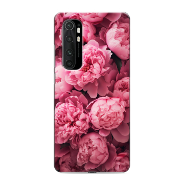 Силиконовый чехол на Xiaomi Mi Note 10 Lite с принтом цветы пионы Силиконовый чехол на Xiaomi Mi Note 10 Lite с принтом цветы пионы