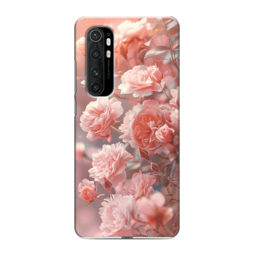 Силиконовый чехол на Xiaomi Mi Note 10 Lite с принтом Розовые розы Силиконовый чехол на Xiaomi Mi Note 10 Lite с принтом Розовые розы