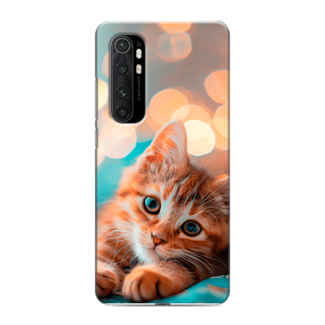 Силиконовый чехол на Xiaomi Mi Note 10 Lite с принтом котик Силиконовый чехол на Xiaomi Mi Note 10 Lite с принтом котик