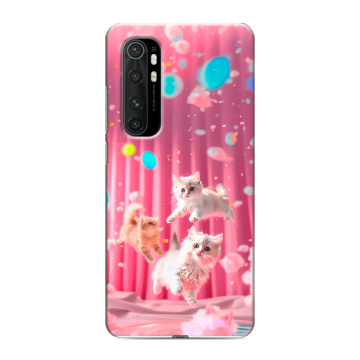 Силиконовый чехол на Xiaomi Mi Note 10 Lite с принтом милые котики Силиконовый чехол на Xiaomi Mi Note 10 Lite с принтом милые котики