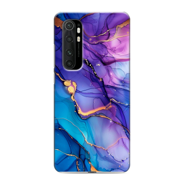 Силиконовый чехол на Xiaomi Mi Note 10 Lite с принтом синий мрамор Силиконовый чехол на Xiaomi Mi Note 10 Lite с принтом синий мрамор
