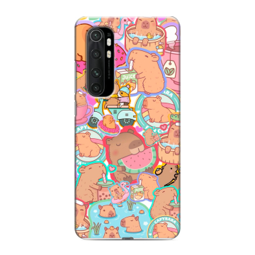 Силиконовый чехол на Xiaomi Mi Note 10 Lite с принтом капибары
