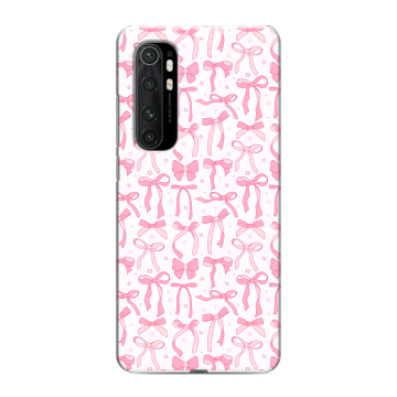 Силиконовый чехол на Xiaomi Mi Note 10 Lite с принтом Розовые бантики