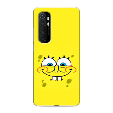 Силиконовый чехол на Xiaomi Mi Note 10 Lite с принтом спанчбоб спанч боб Силиконовый чехол на Xiaomi Mi Note 10 Lite с принтом спанчбоб спанч боб