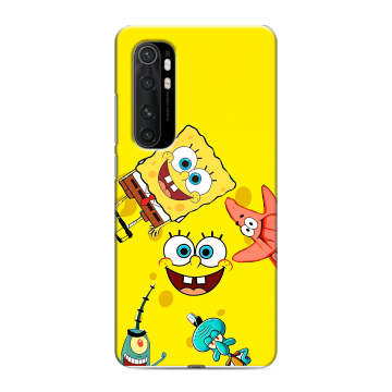 Силиконовый чехол на Xiaomi Mi Note 10 Lite с принтом Спанч боб Спанчбоб