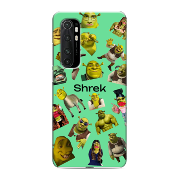 Силиконовый чехол на Xiaomi Mi Note 10 Lite с принтом Шрек Shrek Силиконовый чехол на Xiaomi Mi Note 10 Lite с принтом Шрек Shrek