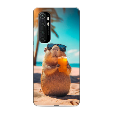 Силиконовый чехол на Xiaomi Mi Note 10 Lite с принтом Капибара Силиконовый чехол на Xiaomi Mi Note 10 Lite с принтом Капибара