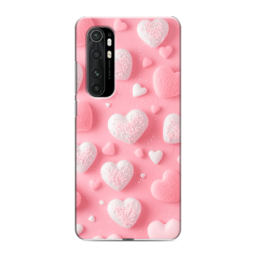 Силиконовый чехол на Xiaomi Mi Note 10 Lite с принтом Сердечки