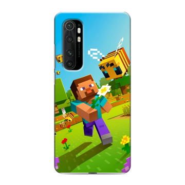 Силиконовый чехол на Xiaomi Mi Note 10 Lite с принтом Майнкрафт Minecraft Силиконовый чехол на Xiaomi Mi Note 10 Lite с принтом Майнкрафт Minecraft