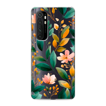 Силиконовый чехол на Xiaomi Mi Note 10 Lite с принтом Цветы паттерн Силиконовый чехол на Xiaomi Mi Note 10 Lite с принтом Цветы паттерн