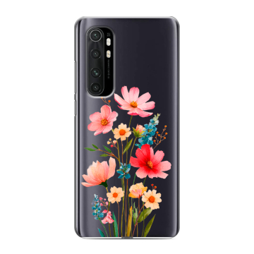 Силиконовый чехол на Xiaomi Mi Note 10 Lite с принтом Цветы Силиконовый чехол на Xiaomi Mi Note 10 Lite с принтом Цветы