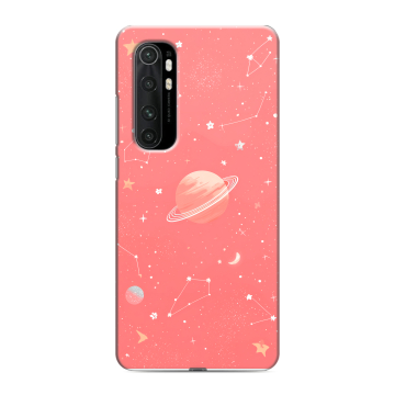 Силиконовый чехол на Xiaomi Mi Note 10 Lite с принтом Розовый космос Силиконовый чехол на Xiaomi Mi Note 10 Lite с принтом Розовый космос