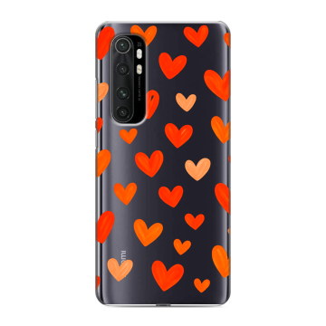 Силиконовый чехол на Xiaomi Mi Note 10 Lite с принтом Сердечки Силиконовый чехол на Xiaomi Mi Note 10 Lite с принтом Сердечки
