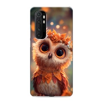 Силиконовый чехол на Xiaomi Mi Note 10 Lite с принтом Милая сова Силиконовый чехол на Xiaomi Mi Note 10 Lite с принтом Милая сова